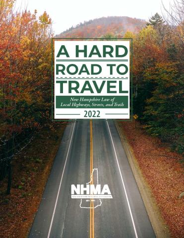 Photo of road in Fall with book title and NHMA logo