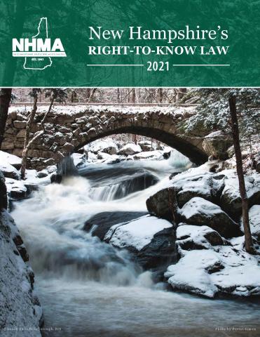 Right-to-know guide cover with photo Gleason Falls Hillsborough NH