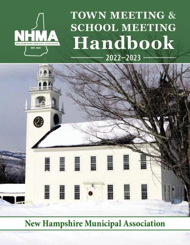 Town Meeting School Meeting handbook cover with picture of Fitzwilliam town hall in the snow