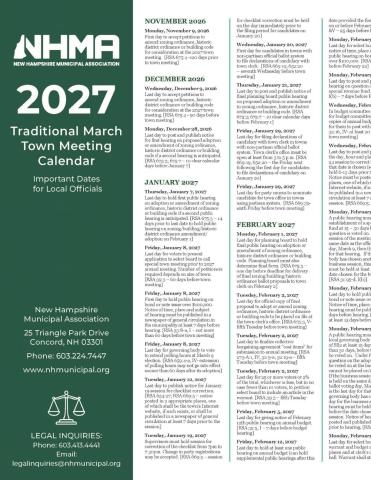 march traditional calendar 2027