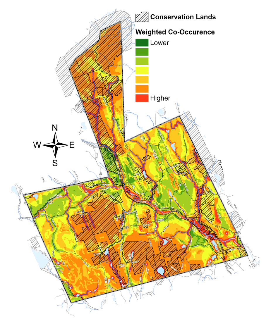 Town of Warner Weighted Co-Occurrence Map