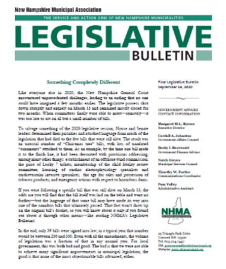 Legislative Bulletin