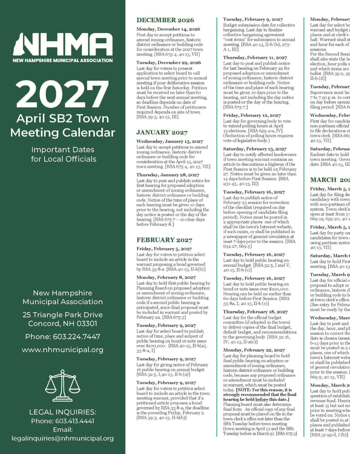 April SB2 Calendar 2027