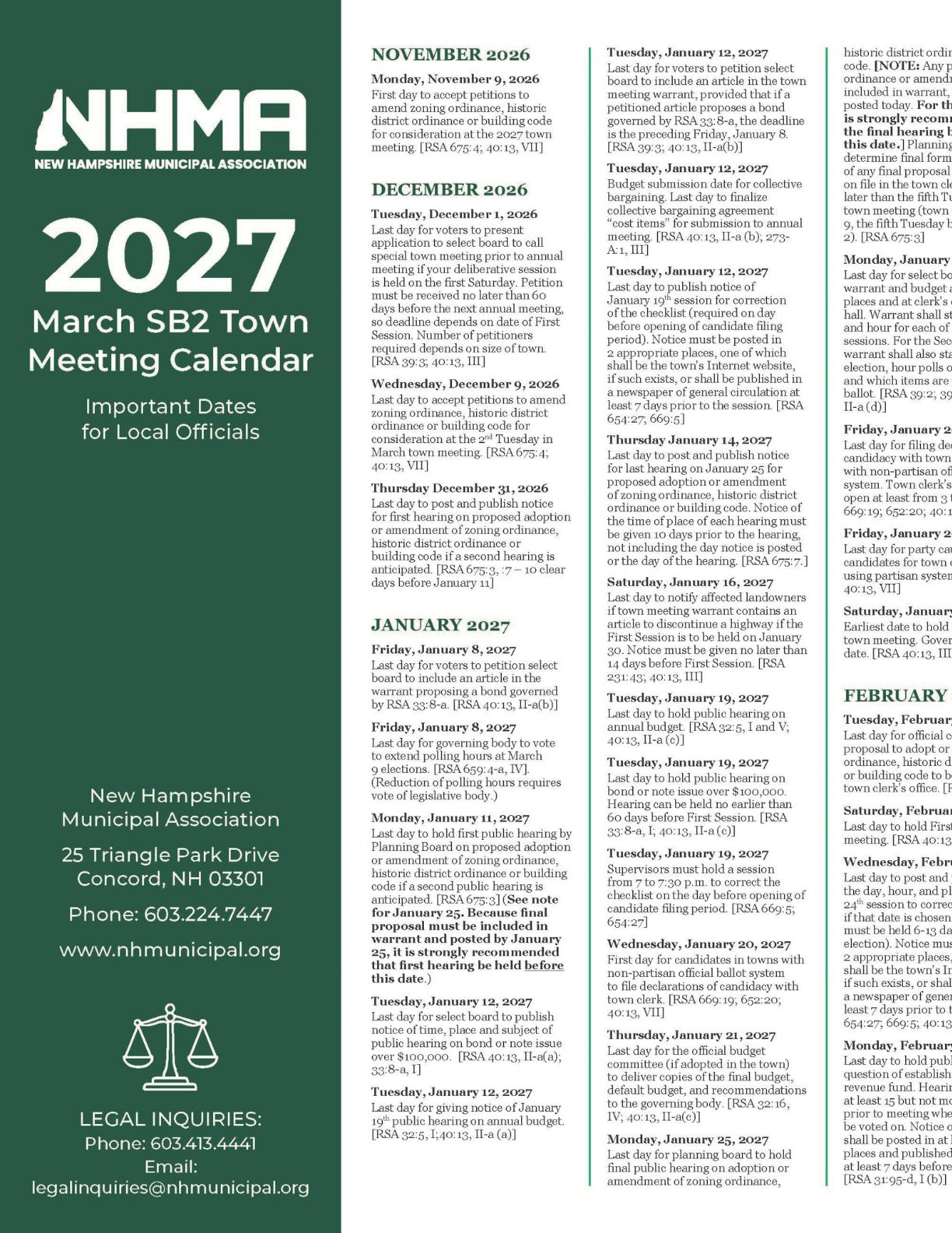 march sb2 2027 calendar